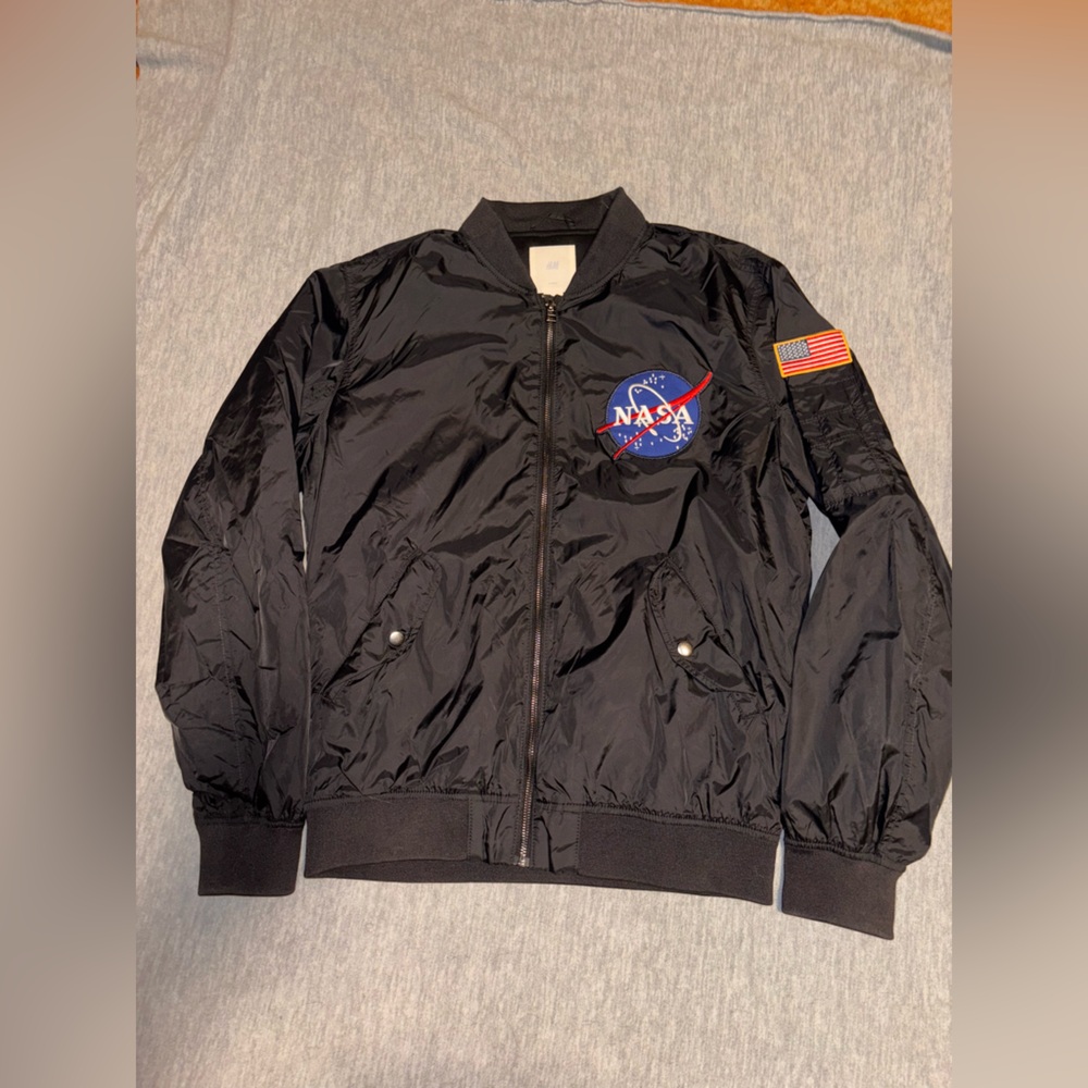 H&M Black NASA Bomber Jacket men’s